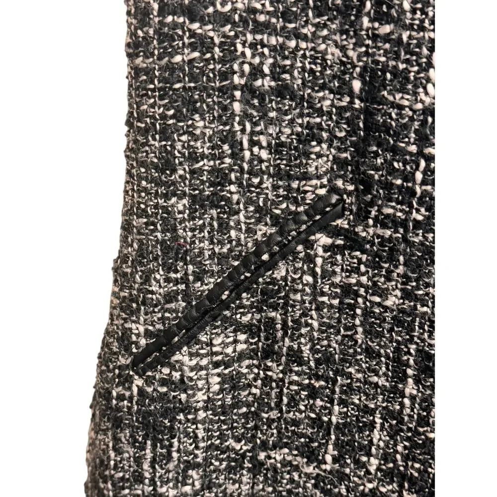 DANA BUCHMAN Sleeveless Black‎ White Tweed Sheath Dress Women’s 8 - Picture 3 of 9